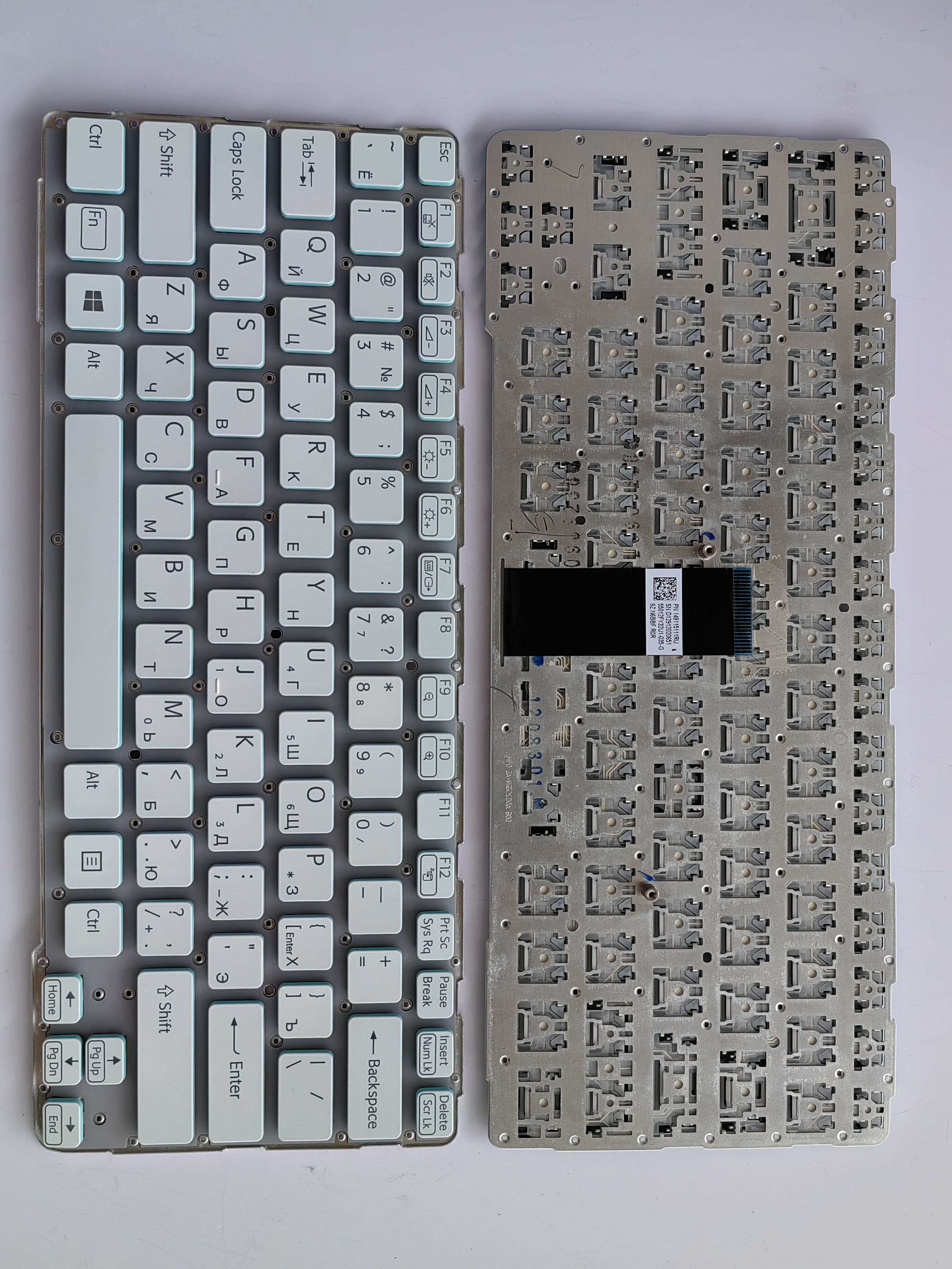 Picture of New Replacement Laptop Keyboard For SONY SVE14A WHITE Green Side RU Layout